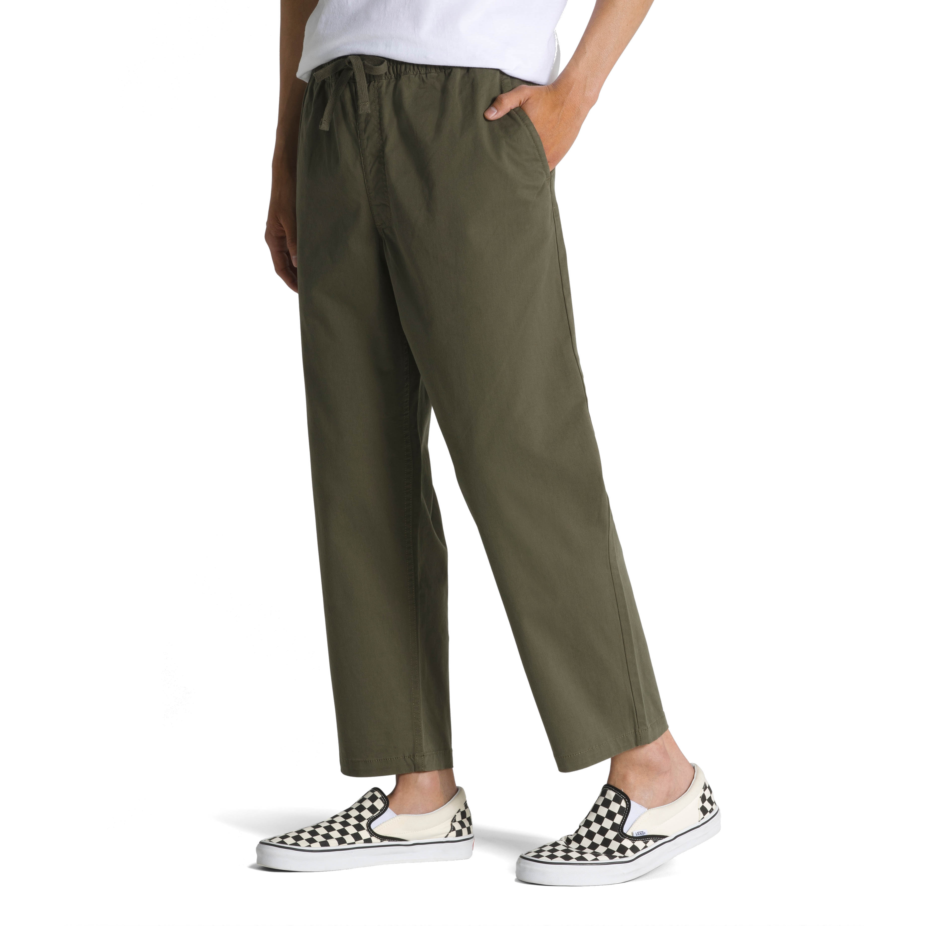 Range loose cropped elastic wais